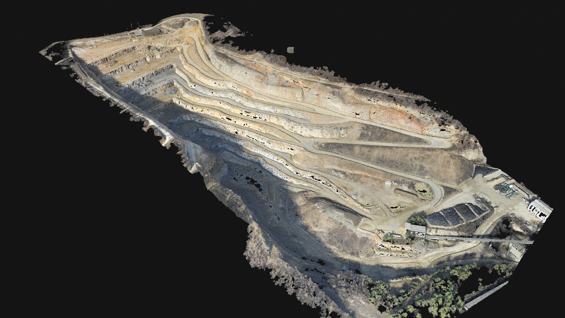 Surveyed 3D model of quarry